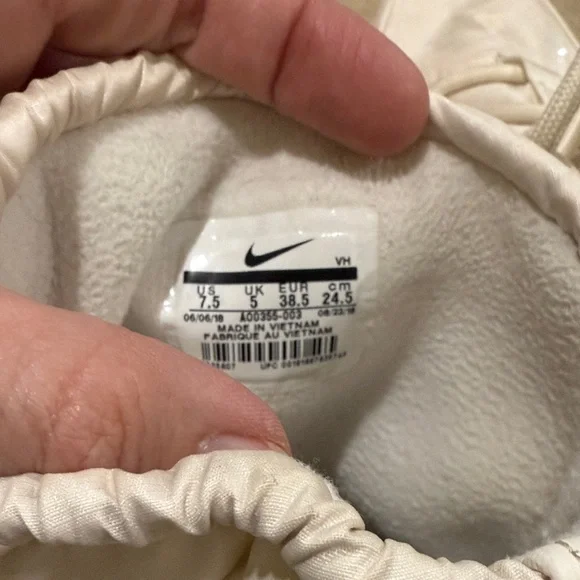 Nike Women's Tanjun High Rise Sneakers - Off-White - Picture 7 of 8